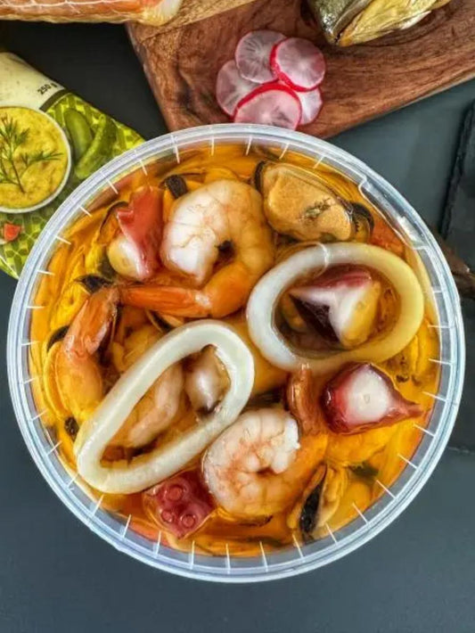Seafood cocktail in oil, 1 kg