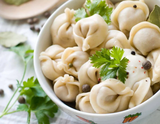 Dumplings with venison