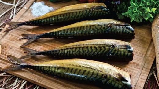 Cold-smoked mackerel