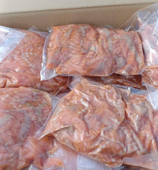 Salmon strips cold smoked